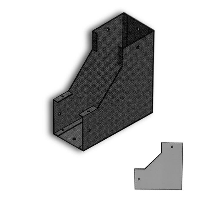 Vertical Inside 90º with cover